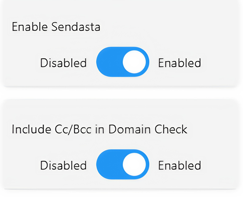 Sendasta auto-complete
